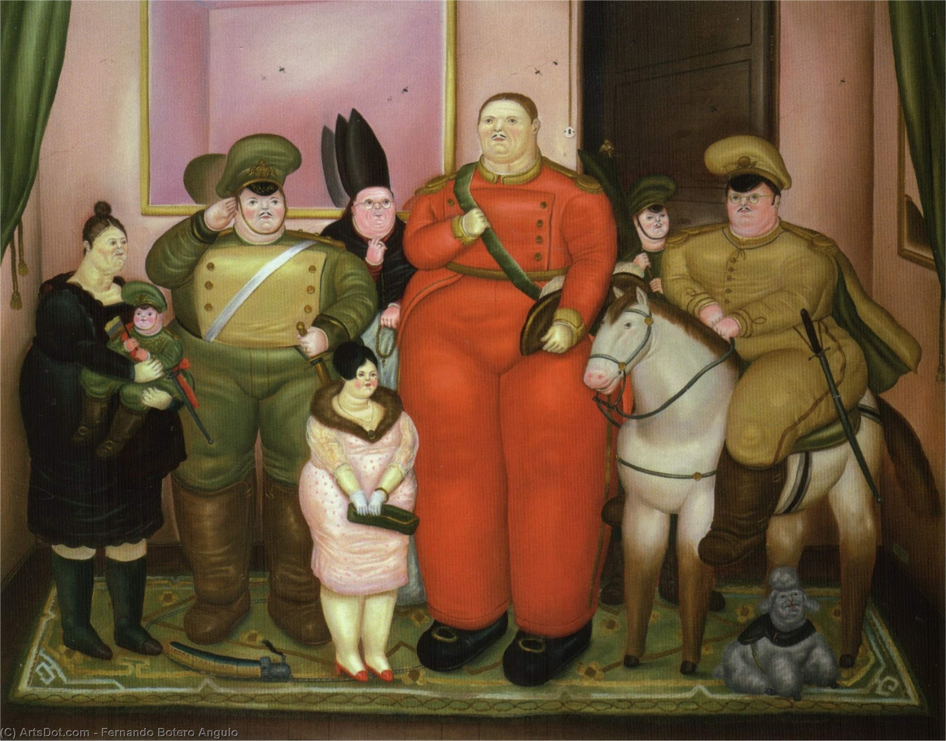 WikiOO.org - Encyclopedia of Fine Arts - Lukisan, Artwork Fernando Botero Angulo - portrait officiel de la junte militaire