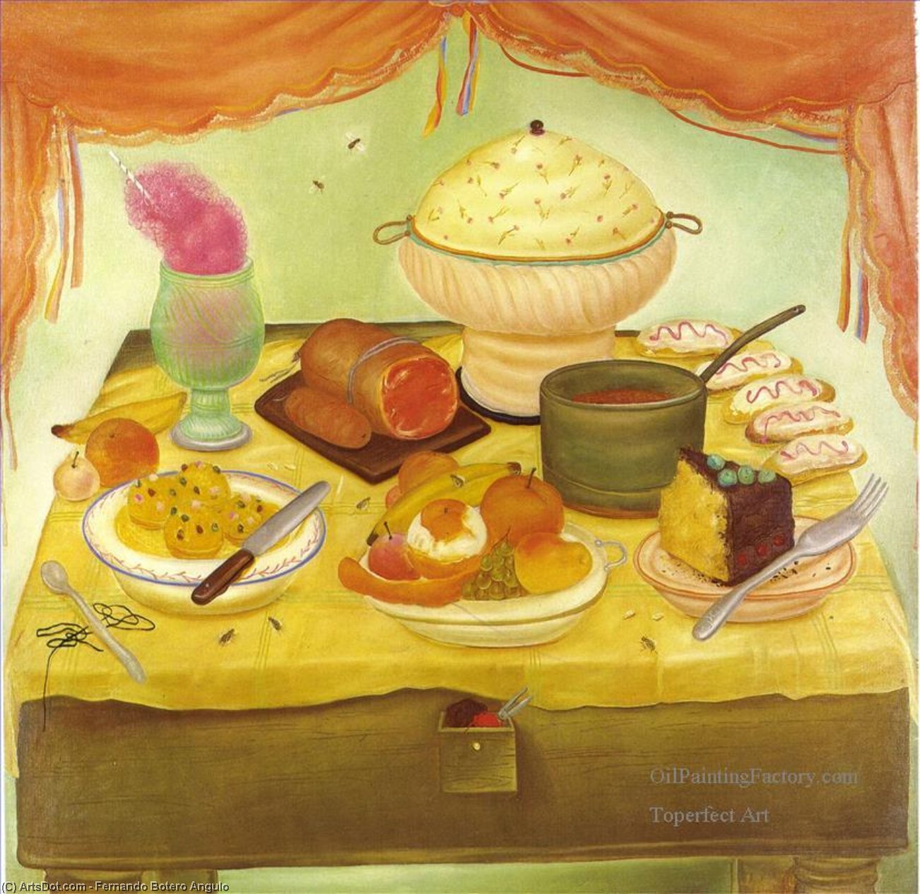 Wikioo.org - The Encyclopedia of Fine Arts - Painting, Artwork by Fernando Botero Angulo - nature morte