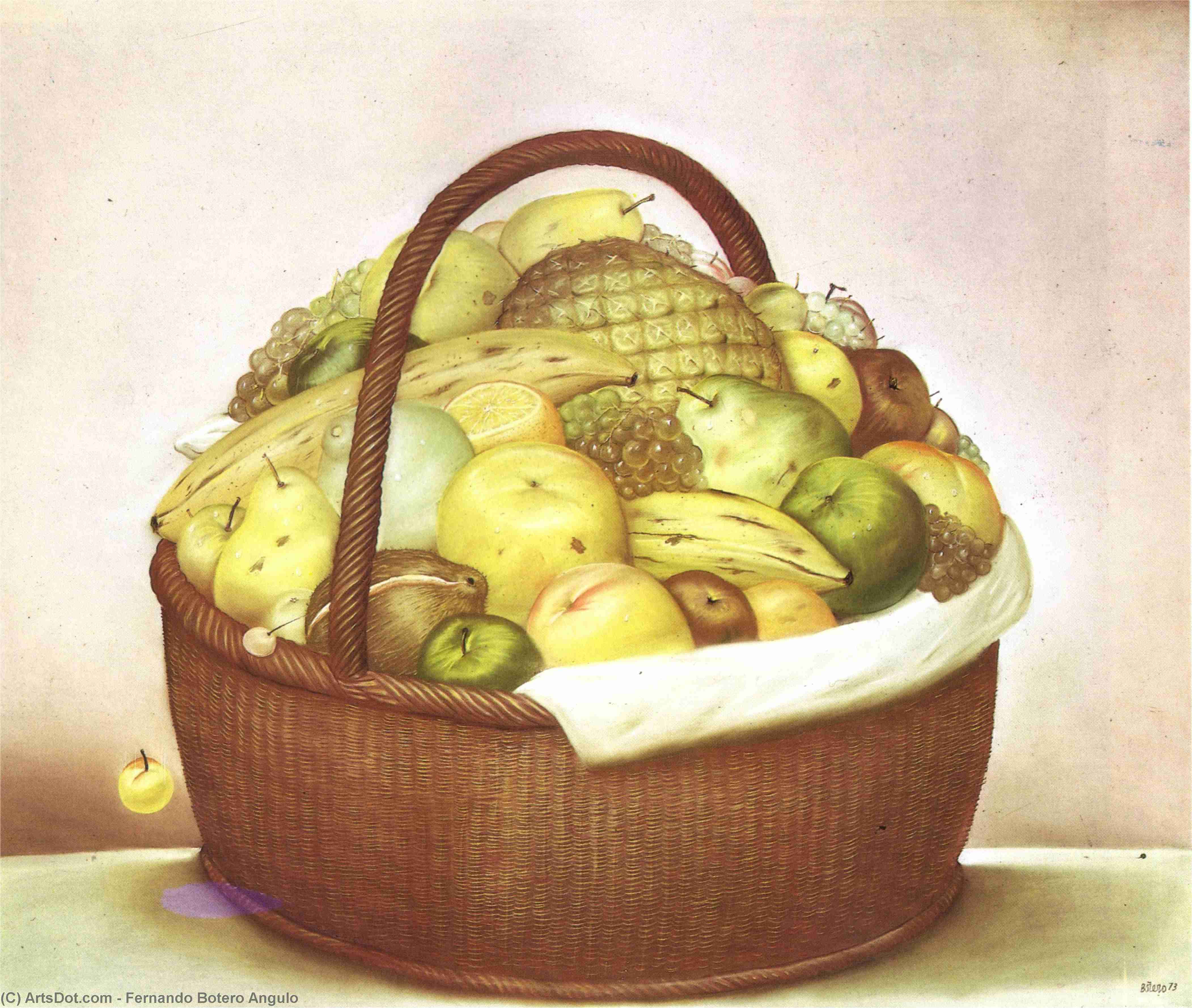 Wikioo.org – La Enciclopedia de las Bellas Artes - Pintura, Obras de arte de Fernando Botero Angulo - panier delaware frutas