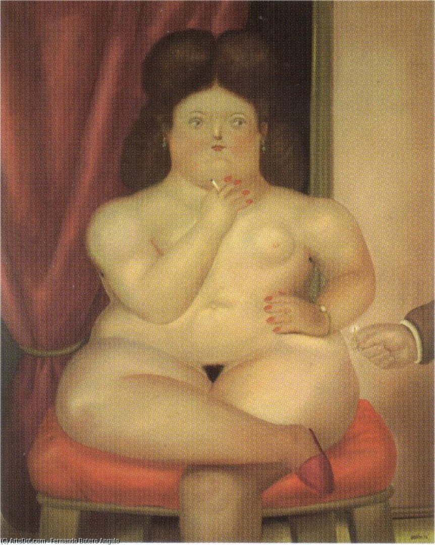 Wikioo.org - The Encyclopedia of Fine Arts - Painting, Artwork by Fernando Botero Angulo - femme assise