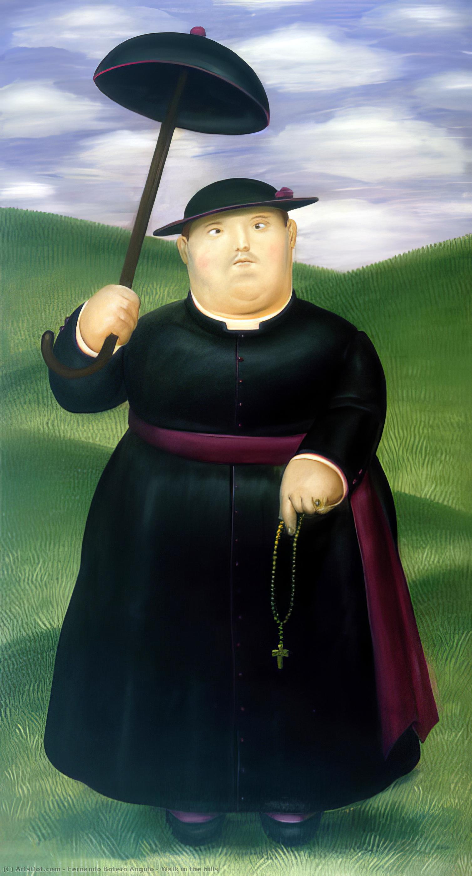 Wikioo.org - The Encyclopedia of Fine Arts - Painting, Artwork by Fernando Botero Angulo - promenade dans les collines