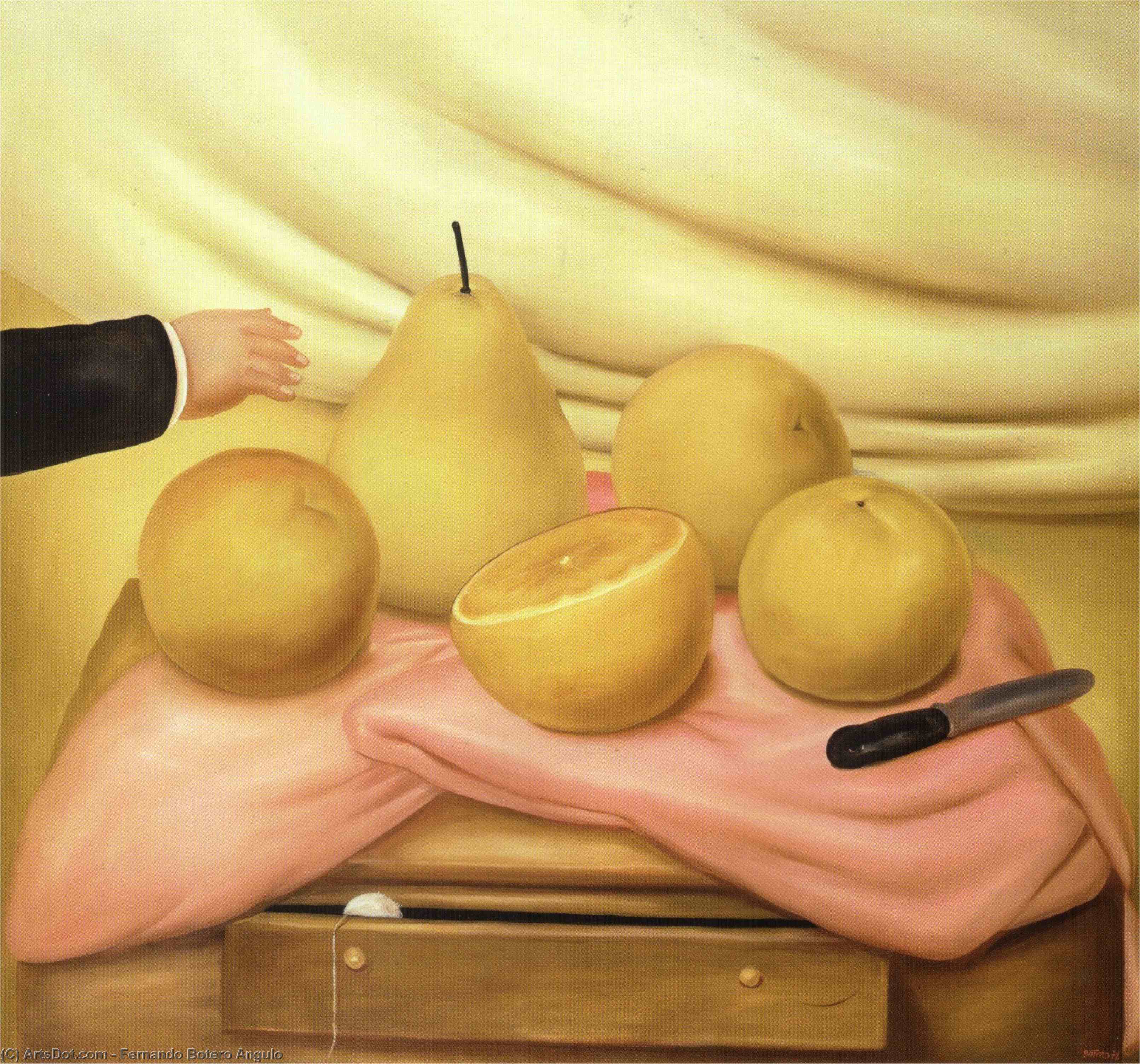 Wikioo.org - The Encyclopedia of Fine Arts - Painting, Artwork by Fernando Botero Angulo - nature morte de fruits