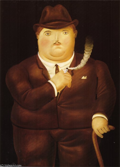 WikiOO.org - Encyclopedia of Fine Arts - Malba, Artwork Fernando Botero Angulo - homme en smoking