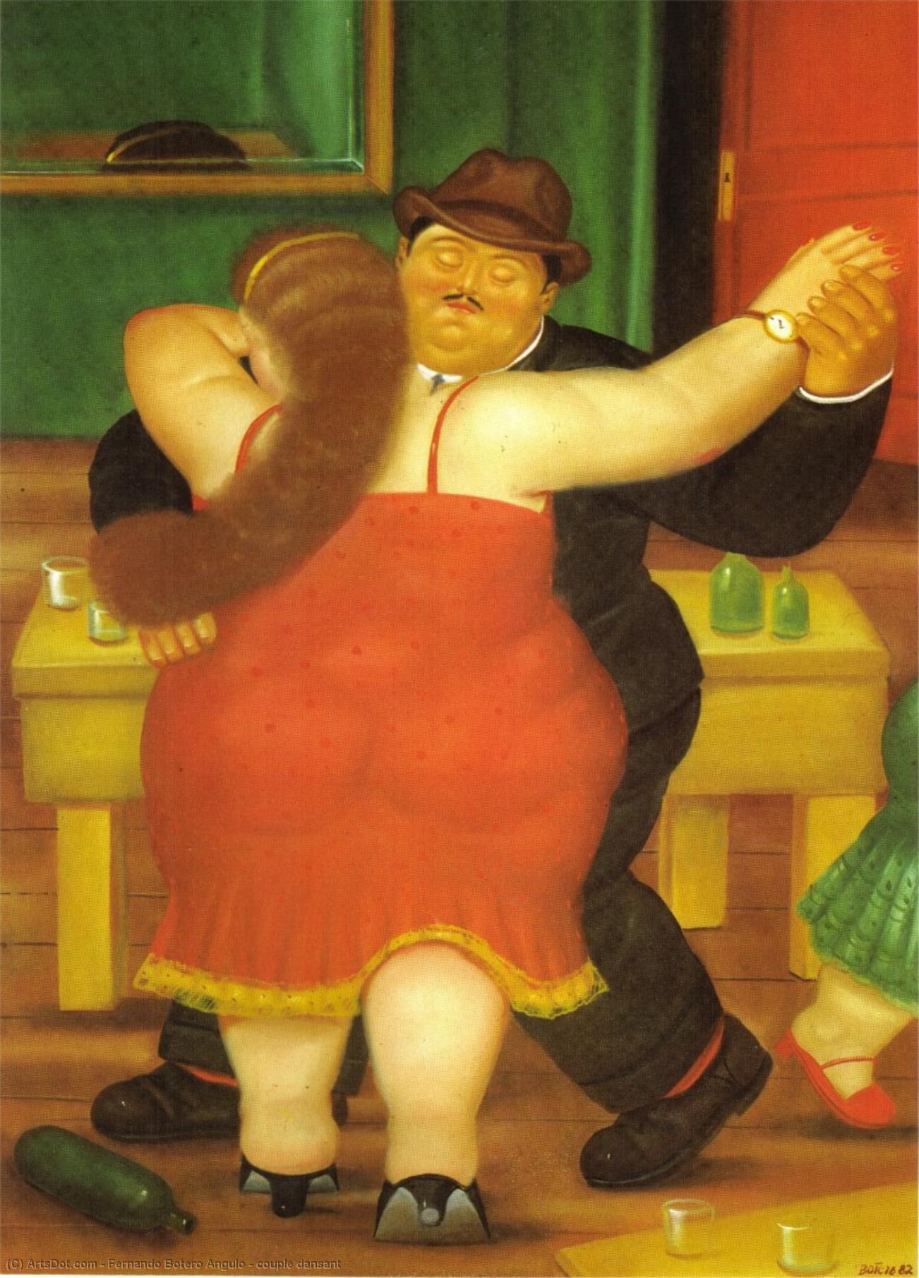 WikiOO.org - Enciklopedija dailės - Tapyba, meno kuriniai Fernando Botero Angulo - couple dansant