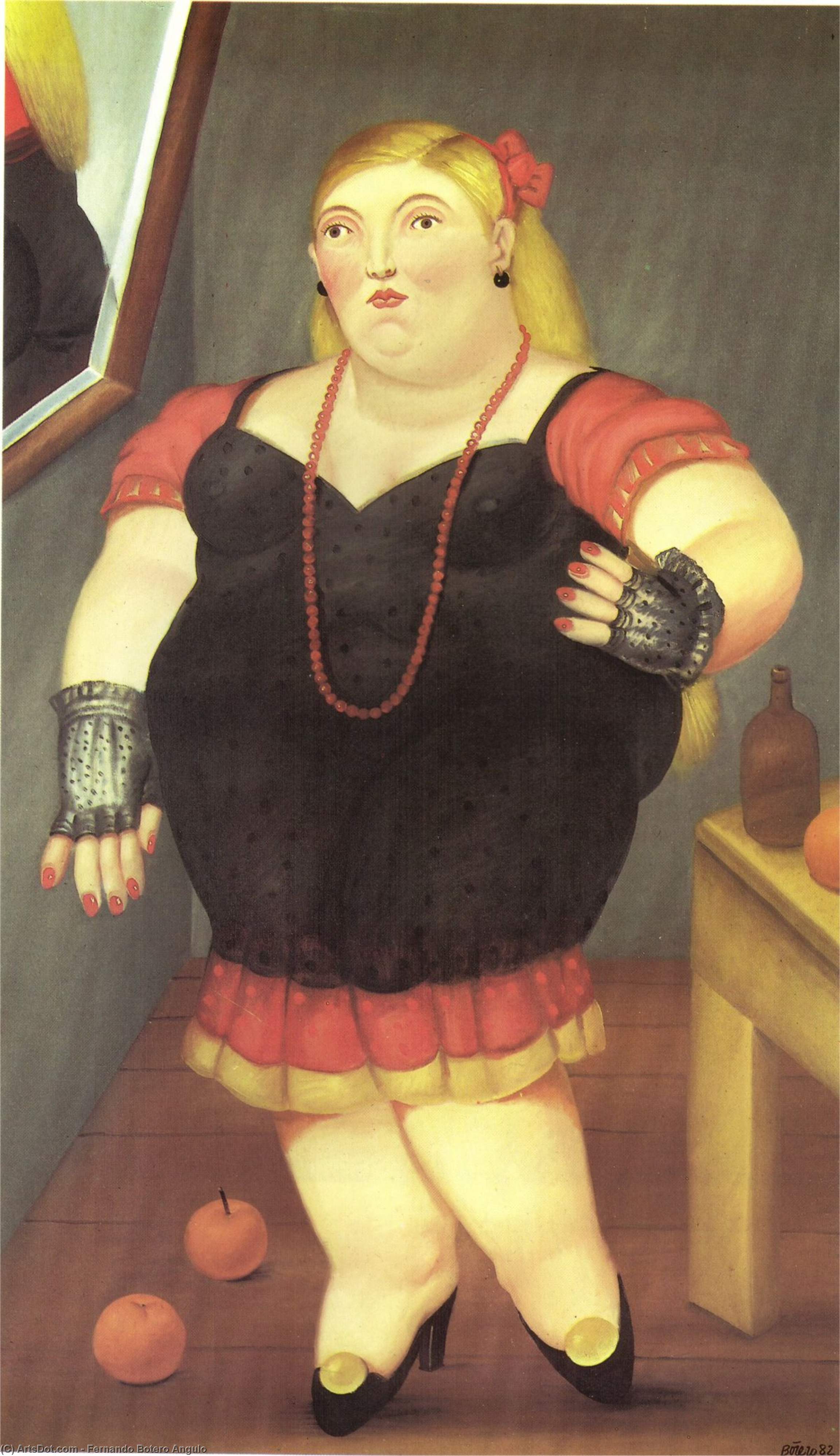 WikiOO.org - Encyclopedia of Fine Arts - Målning, konstverk Fernando Botero Angulo - femme debout