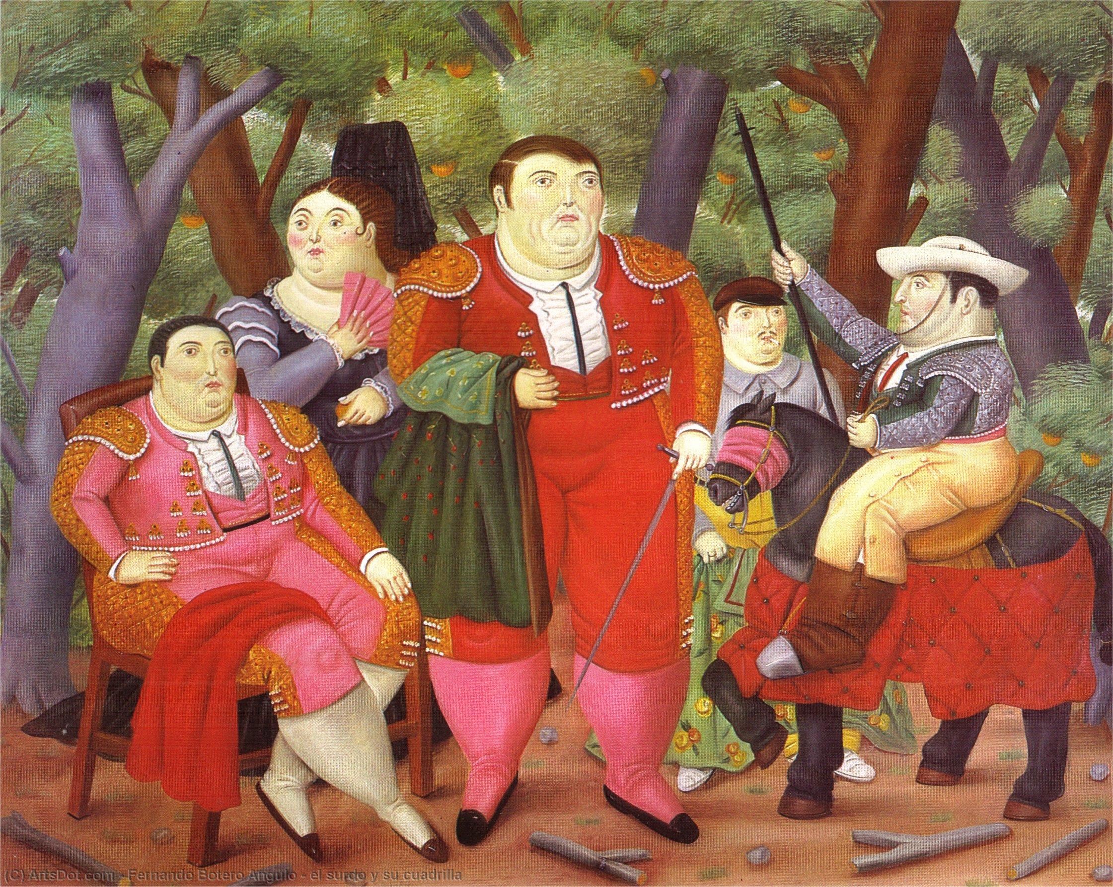 Wikioo.org - The Encyclopedia of Fine Arts - Painting, Artwork by Fernando Botero Angulo - el surdo y su cuadrilla