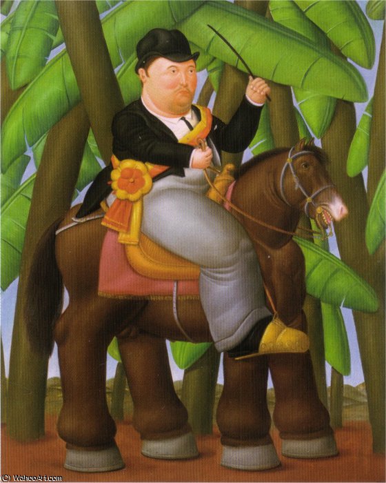 WikiOO.org - Encyclopedia of Fine Arts - Maalaus, taideteos Fernando Botero Angulo - le president et la first lady