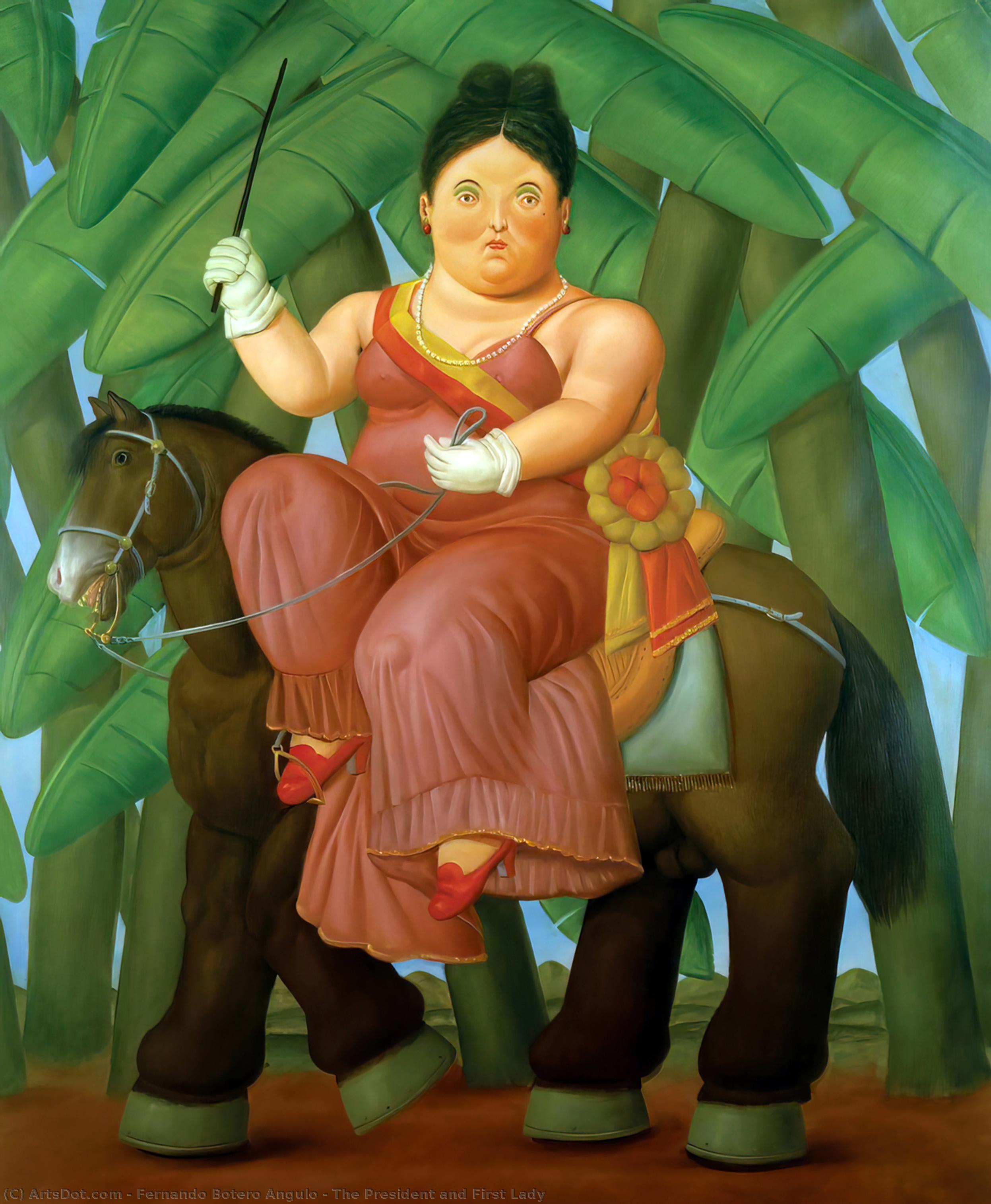 WikiOO.org - Encyclopedia of Fine Arts - Maleri, Artwork Fernando Botero Angulo - The President and First Lady