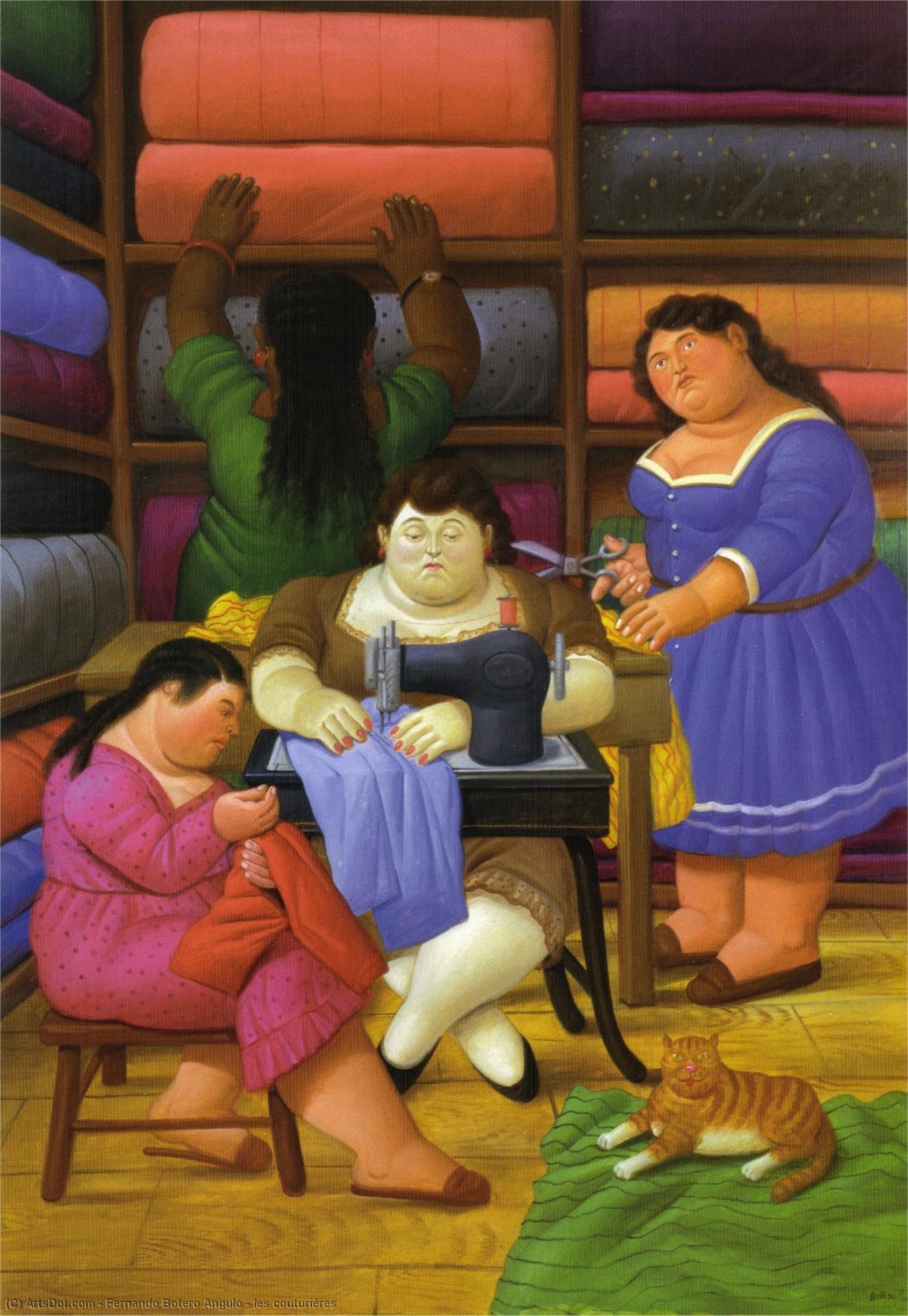 WikiOO.org - Encyclopedia of Fine Arts - Malba, Artwork Fernando Botero Angulo - les couturières