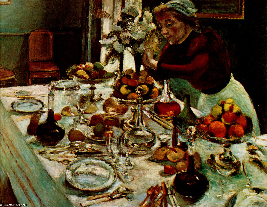 WikiOO.org - Енциклопедия за изящни изкуства - Живопис, Произведения на изкуството Henri Matisse - La Desserte Huile sur Toile Collection Particulière