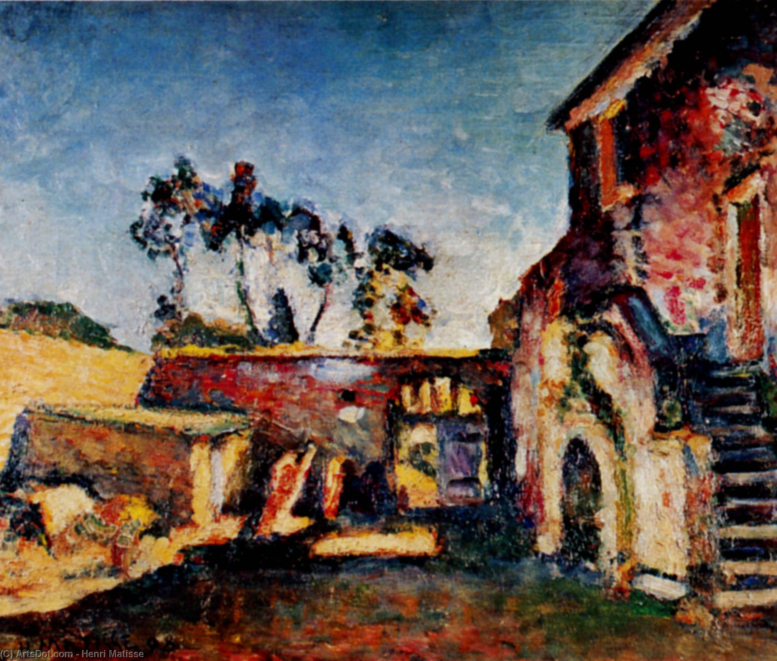 Wikioo.org - The Encyclopedia of Fine Arts - Painting, Artwork by Henri Matisse - La Cour du Moulin, Ajaccion Huile sur Toile Nice, Musée Matisse