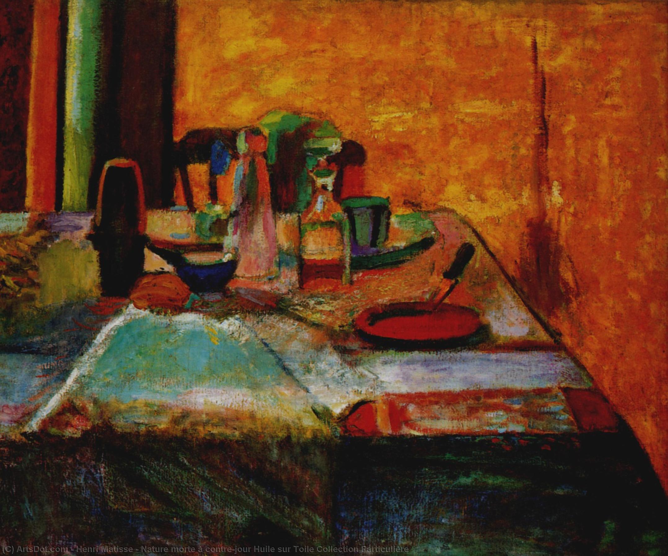 Wikioo.org – L'Encyclopédie des Beaux Arts - Peinture, Oeuvre de Henri Matisse - Nature morte une contre-jour de huile toile collection particulière