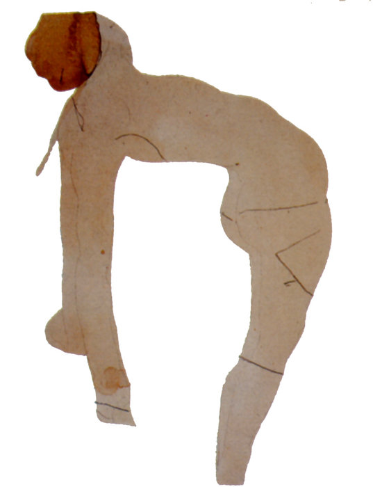 WikiOO.org - Enciclopédia das Belas Artes - Pintura, Arte por Henri Matisse - Auguste Rodin Femme nue aux cheveux renversés en arrière Graphite et aquarelle sur papier