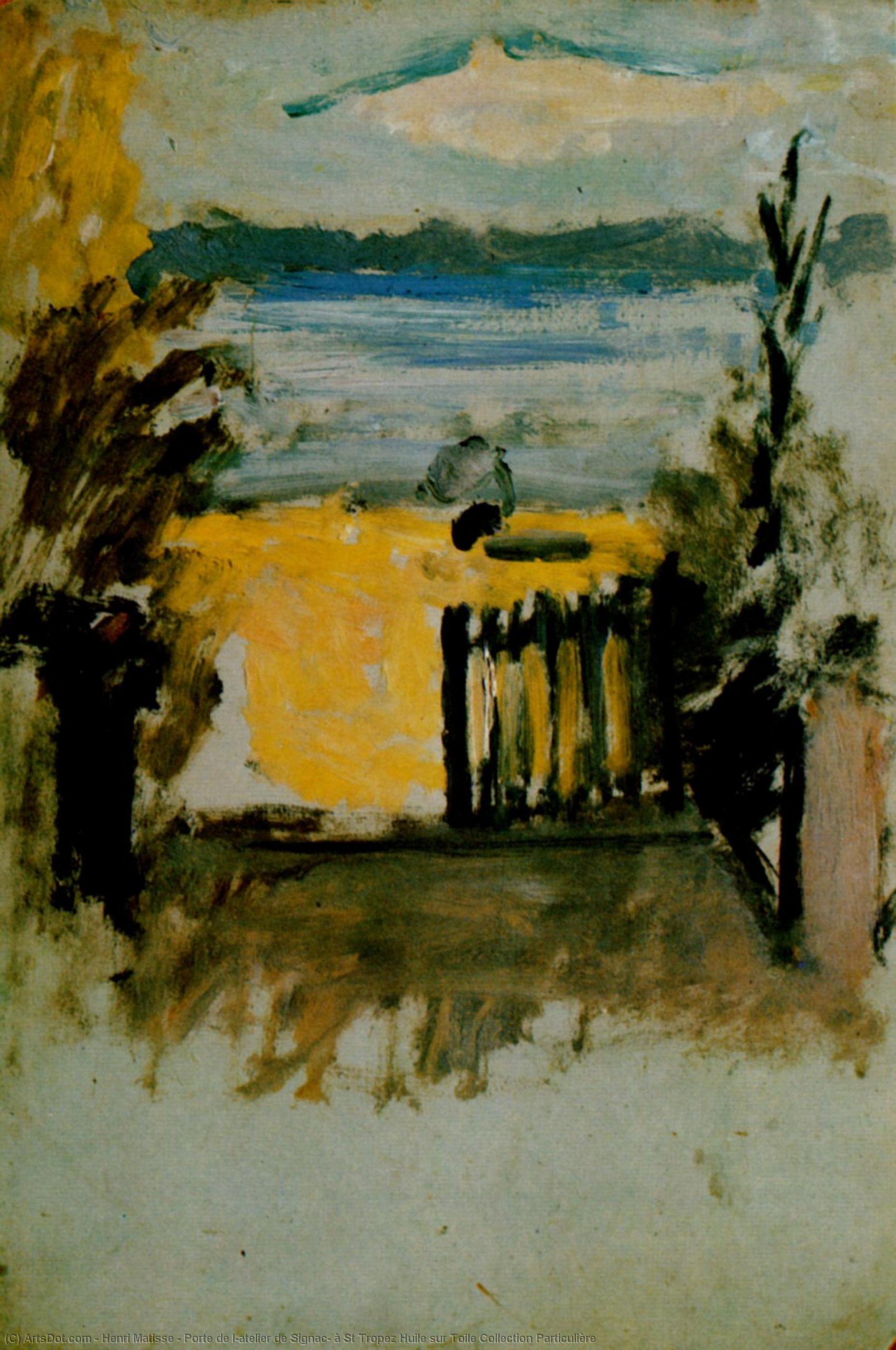 Wikioo.org - สารานุกรมวิจิตรศิลป์ - จิตรกรรม Henri Matisse - Porte de l'atelier de Signac, à St Tropez Huile sur Toile Collection Particulière