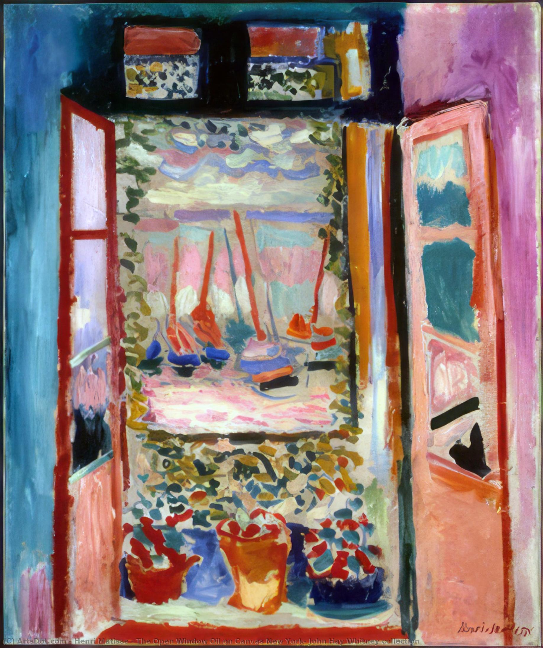 Wikioo.org - The Encyclopedia of Fine Arts - Painting, Artwork by Henri Matisse - La Fenêtre ouverte Huile sur Toile New York, colelction John Hay Withney