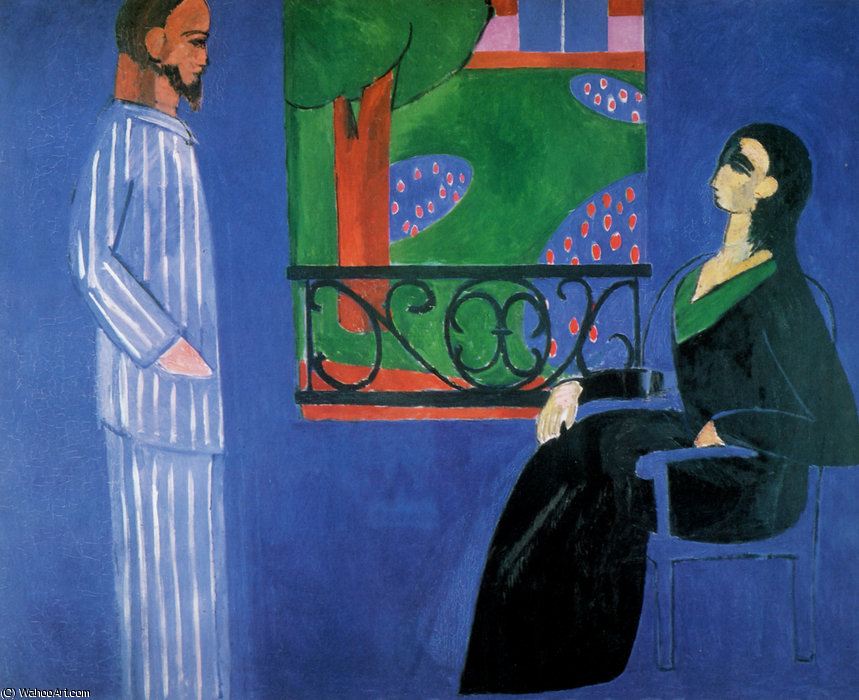 WikiOO.org - Güzel Sanatlar Ansiklopedisi - Resim, Resimler Henri Matisse - La Conversation Huile sur Toile St Petersbourg, museum of the Hermitage