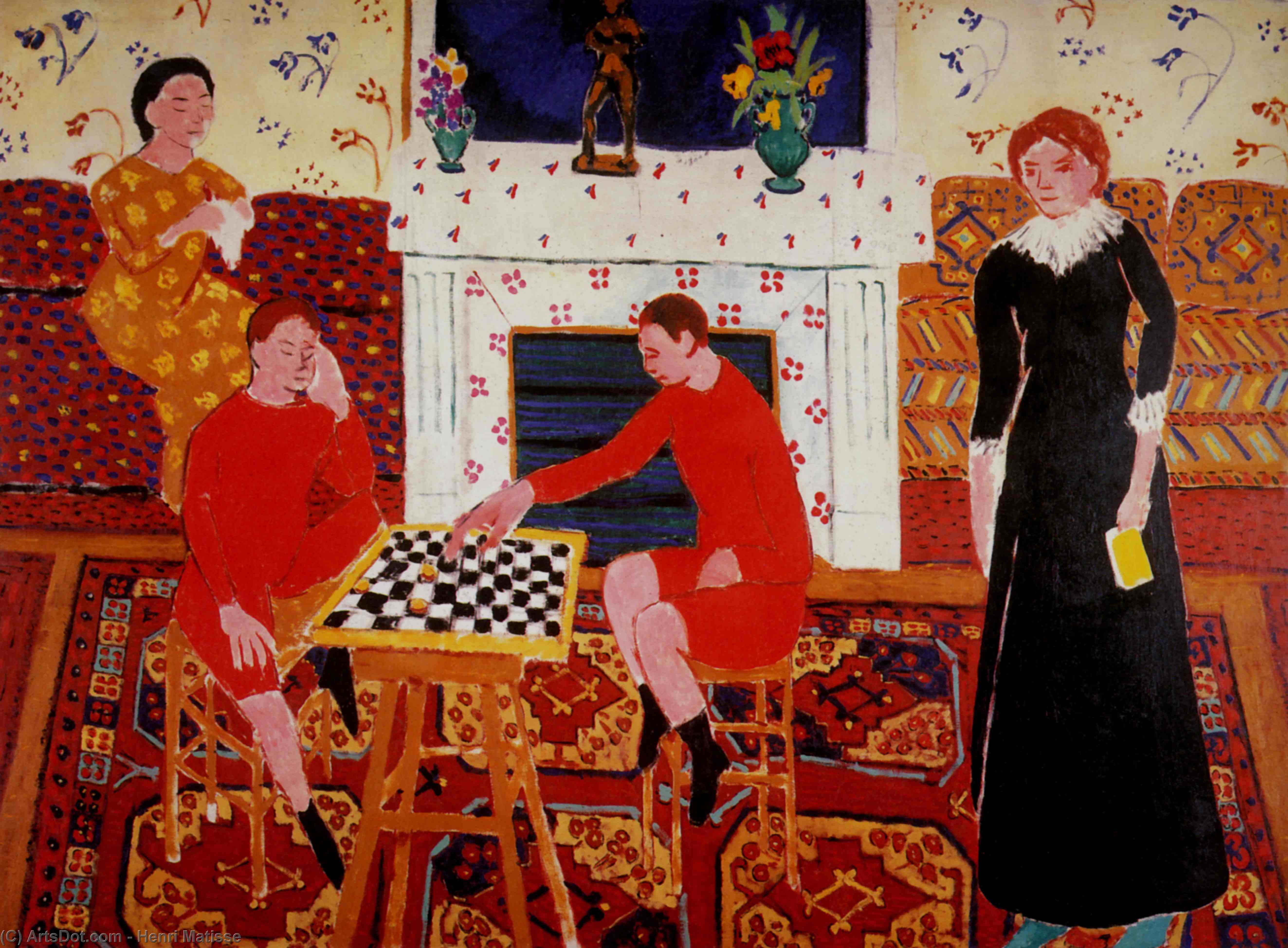 WikiOO.org - 백과 사전 - 회화, 삽화 Henri Matisse - La Famille du peintre Huile sur Toile St Petersbourg, museum of the Hermitage