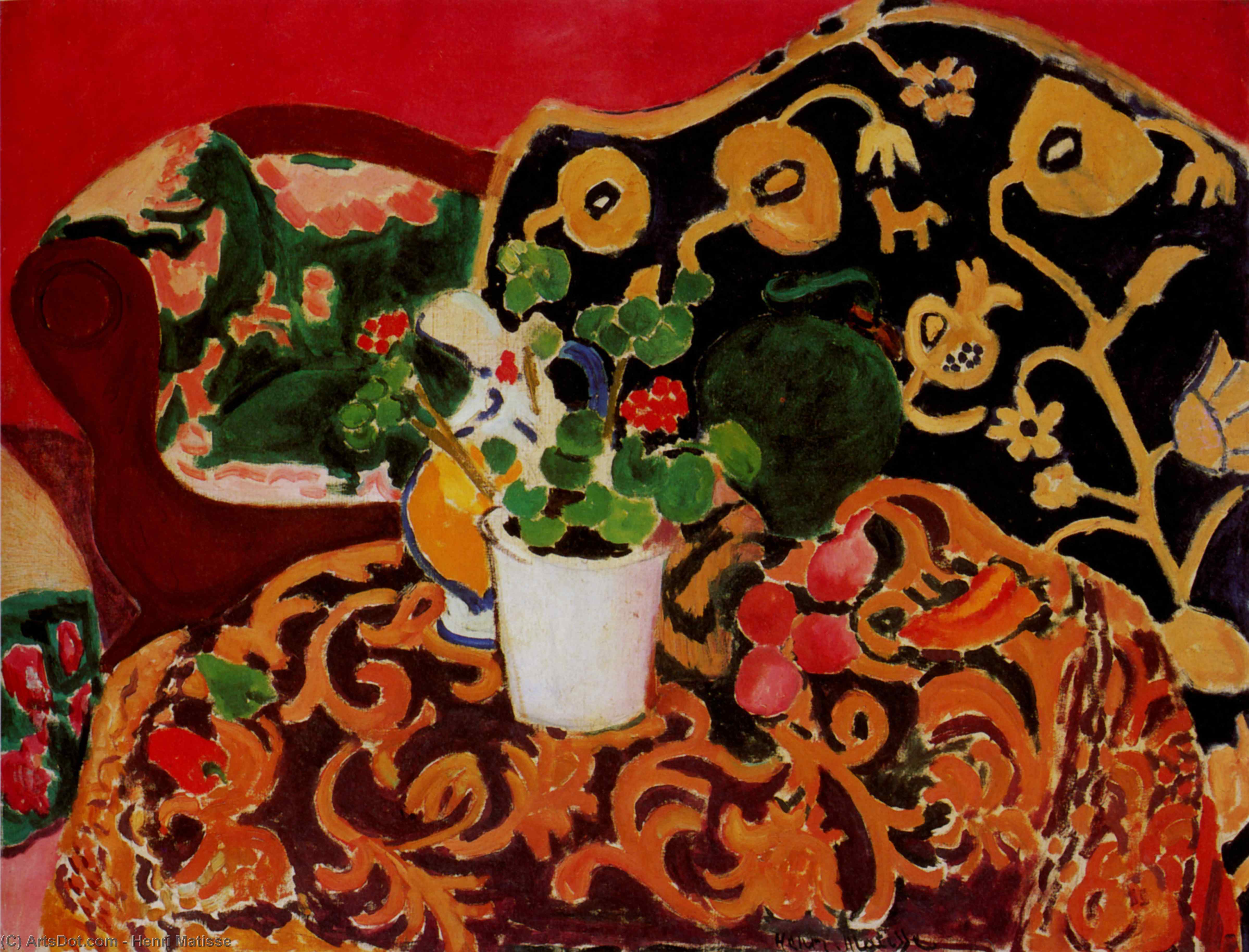 Wikioo.org - The Encyclopedia of Fine Arts - Painting, Artwork by Henri Matisse - Nature morte espagnole Huile sur Toile St Petersbourg, museum of the Hermitage