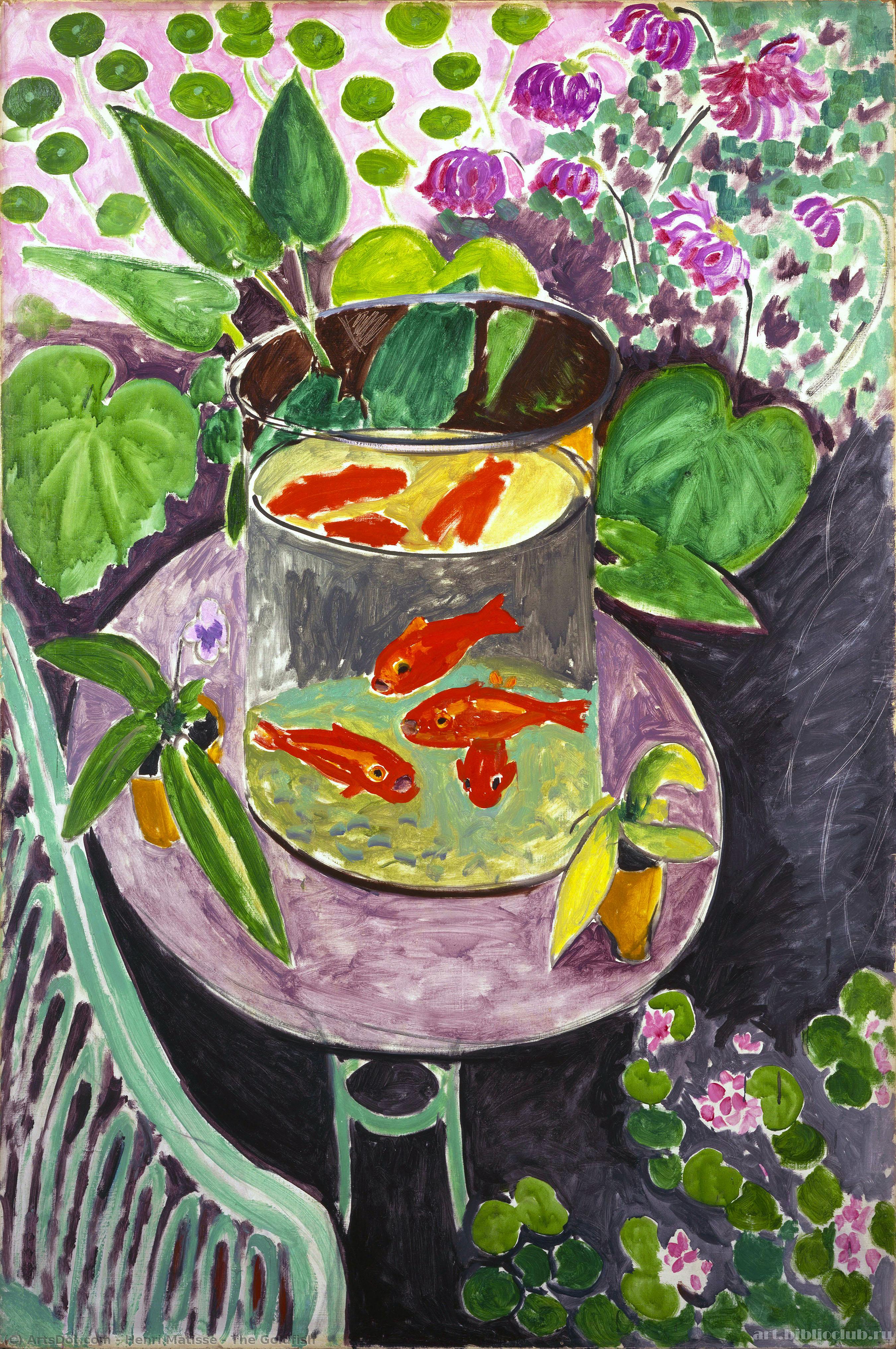 Wikoo.org - موسوعة الفنون الجميلة - اللوحة، العمل الفني Henri Matisse - The Goldfish