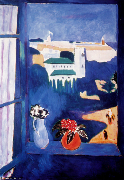 Wikioo.org – L'Enciclopedia delle Belle Arti - Pittura, Opere di Henri Matisse - Vue de la fenêtre , Tanger Olio sur Tela Moscou , musée pouchkine