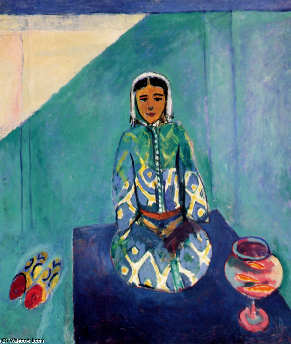 Wikioo.org - สารานุกรมวิจิตรศิลป์ - จิตรกรรม Henri Matisse - Zorah sur la terrasse Moscou, Musée Pouchkine
