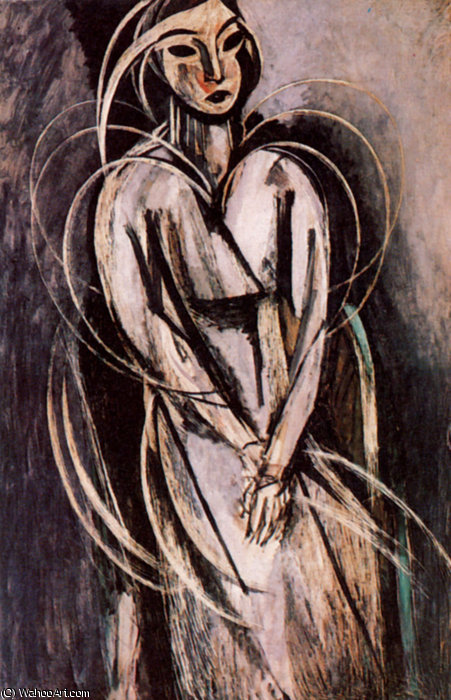 Wikoo.org - موسوعة الفنون الجميلة - اللوحة، العمل الفني Henri Matisse - Portrait d'Yvonne Landsberg Huile sur Toile Philapdelphie, Museum of Art