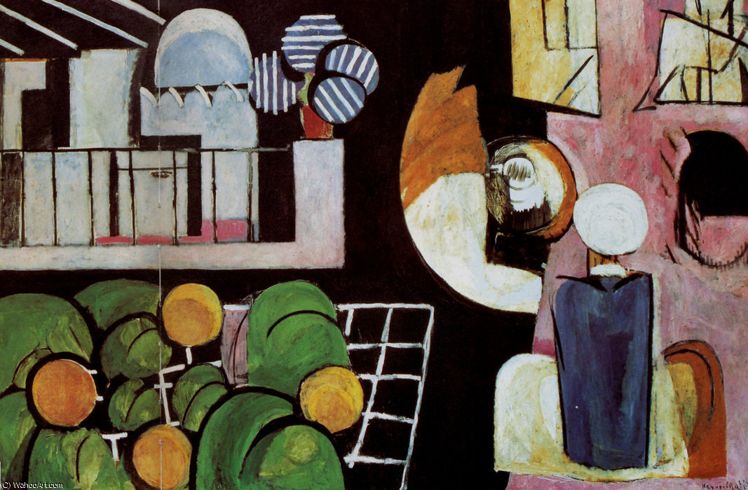 WikiOO.org - Enciklopedija dailės - Tapyba, meno kuriniai Henri Matisse - Les Marocains Huile sur Toile 181.3x279.4 New York, Museum of Modern Art
