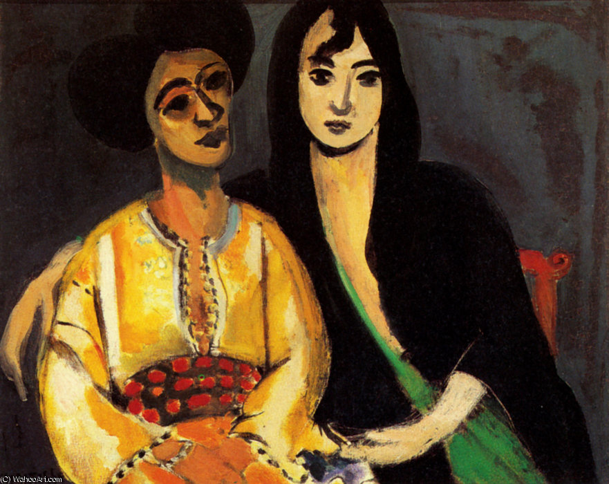 WikiOO.org - Εγκυκλοπαίδεια Καλών Τεχνών - Ζωγραφική, έργα τέχνης Henri Matisse - Aïcha et Laurette Huile sur Toile Collection Particulière