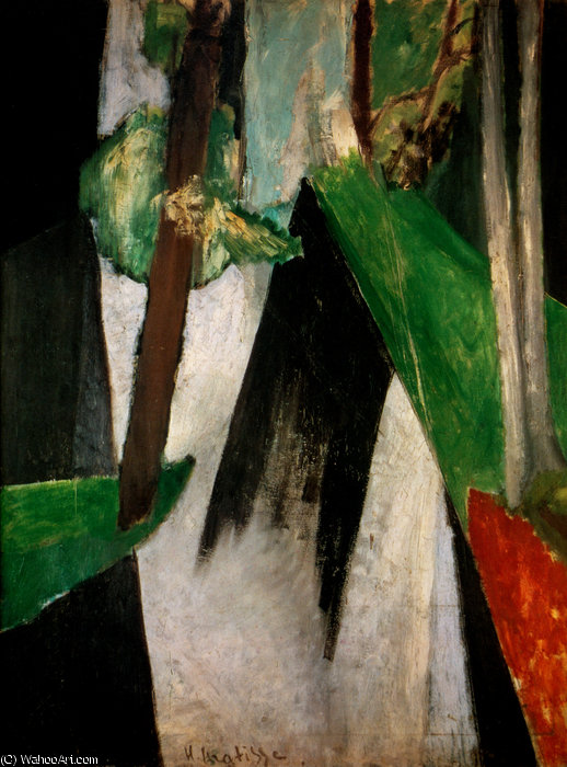WikiOO.org - Enciklopedija dailės - Tapyba, meno kuriniai Henri Matisse - Le coup de soleul dans l'allée de Trivaux Collection Particulière