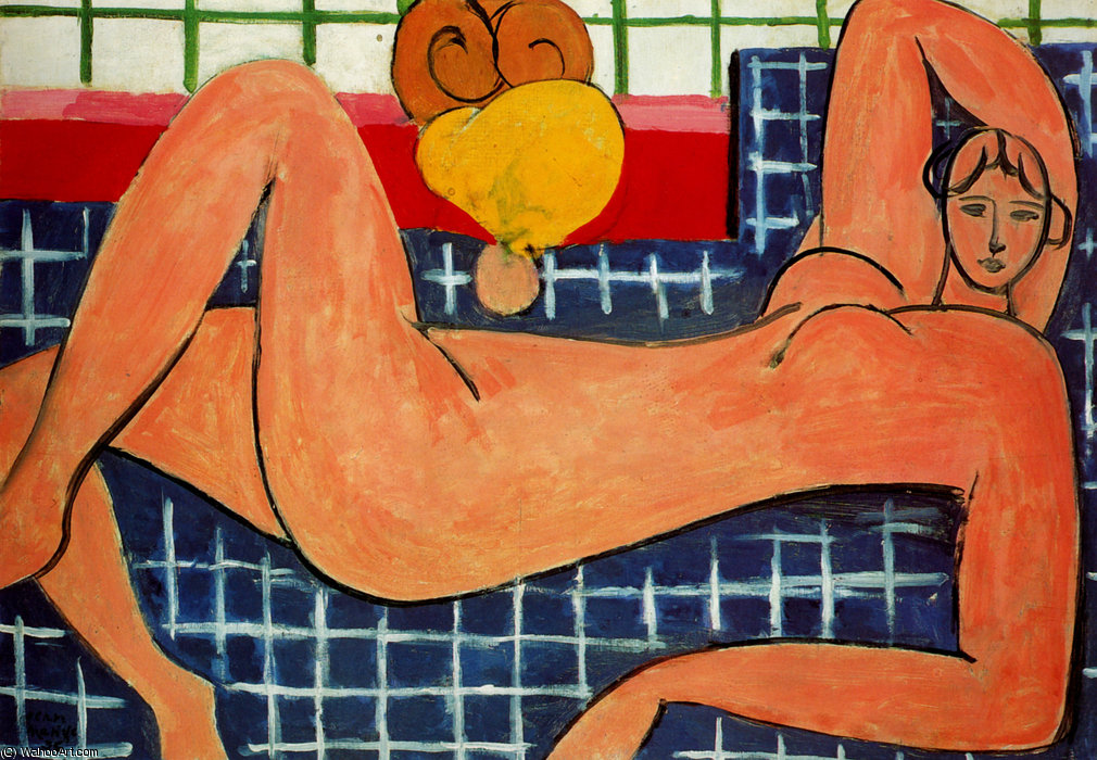 WikiOO.org - Encyclopedia of Fine Arts - Malba, Artwork Henri Matisse - Nu rose Huile sur Toile Baltimore, Museum of Art