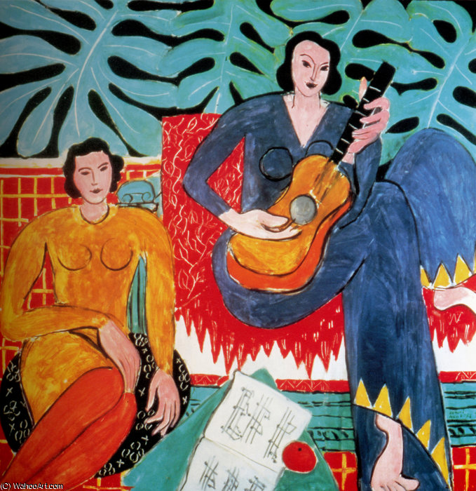 Wikioo.org - The Encyclopedia of Fine Arts - Painting, Artwork by Henri Matisse - La Musique Huile sur Toile Buffalo, Albright Knox Art Gallery