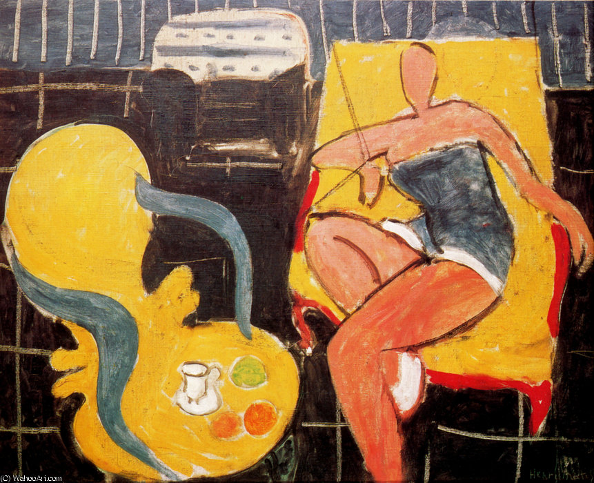 WikiOO.org - Энциклопедия изобразительного искусства - Живопись, Картины  Henri Matisse - Танцовщица , любят черный , fauteuil рокайль картина вуаль коллекция particuliere