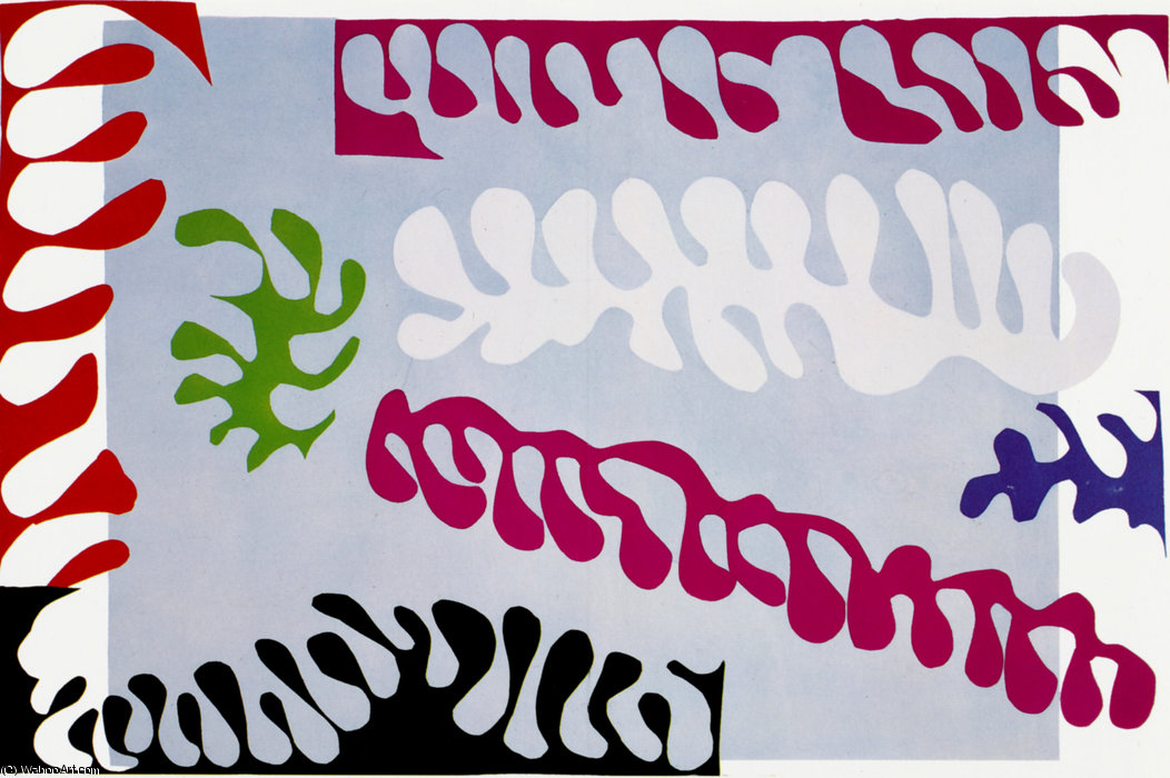 Wikioo.org - Bách khoa toàn thư về mỹ thuật - Vẽ tranh, Tác phẩm nghệ thuật Henri Matisse - Le Lagon Gouache découpée pour Paris, Musée national d'Art Moderne