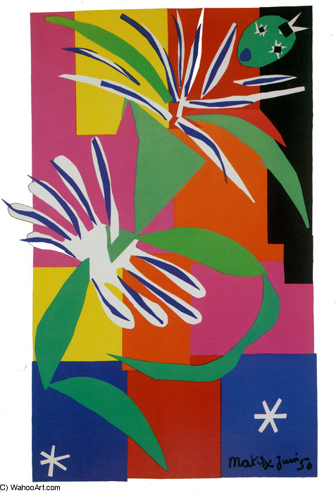 WikiOO.org - 백과 사전 - 회화, 삽화 Henri Matisse - Danseuses créole Gouache sur feuilles de papier Canson découpées Nice , musée Matisse