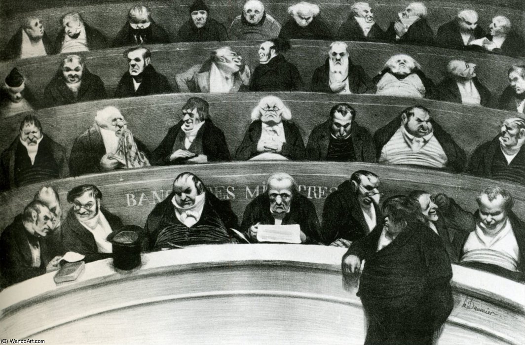 WikiOO.org – 美術百科全書 - 繪畫，作品 Honoré Daumier - 勒旺特législatif，LITHOGRAPHIE立法肚皮，版画