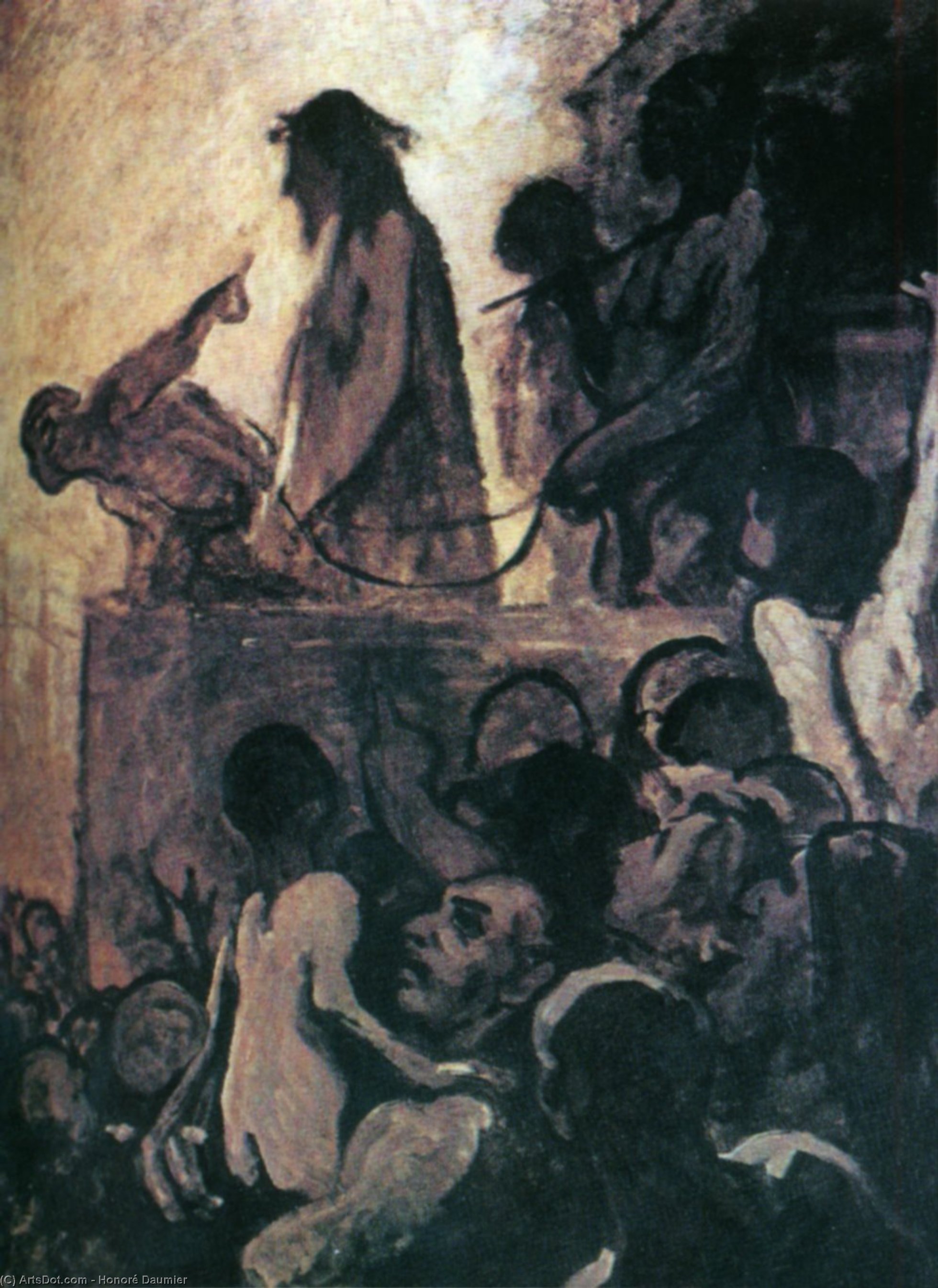 WikiOO.org - Güzel Sanatlar Ansiklopedisi - Resim, Resimler Honoré Daumier - Honoré Daumier Nous voulons Barabbas (Ecce Homo) We want Barabbas (Ecce Homo)