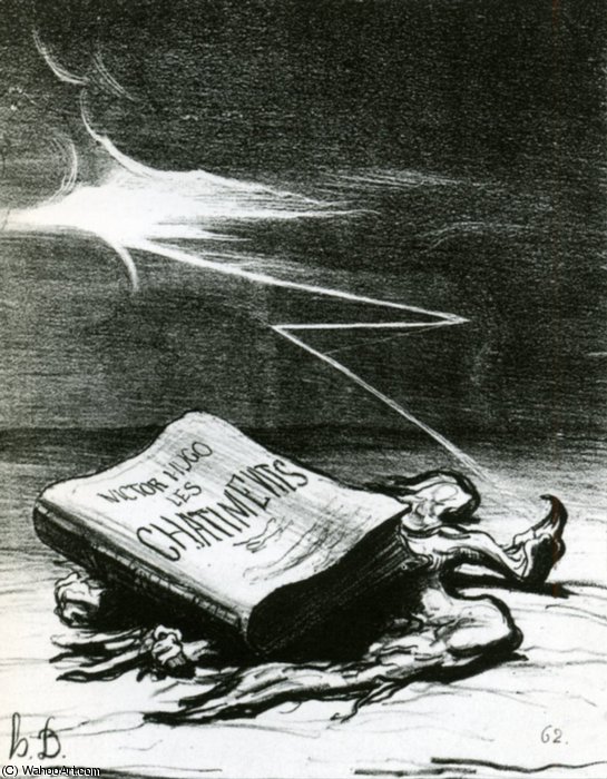 WikiOO.org - 百科事典 - 絵画、アートワーク Honoré Daumier - ページのドール用のHistoire、歴史のレChâtimentsドゥヴィクトル·ユーゴーページ、ヴィクトル·ユゴーの処罰