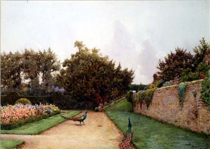 Wikioo.org - The Encyclopedia of Fine Arts - Painting, Artwork by Ernest Arthur Rowe - Below The Terrace