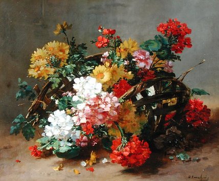 Wikioo.org - The Encyclopedia of Fine Arts - Painting, Artwork by Eugene Henri Cauchois - Flower Study