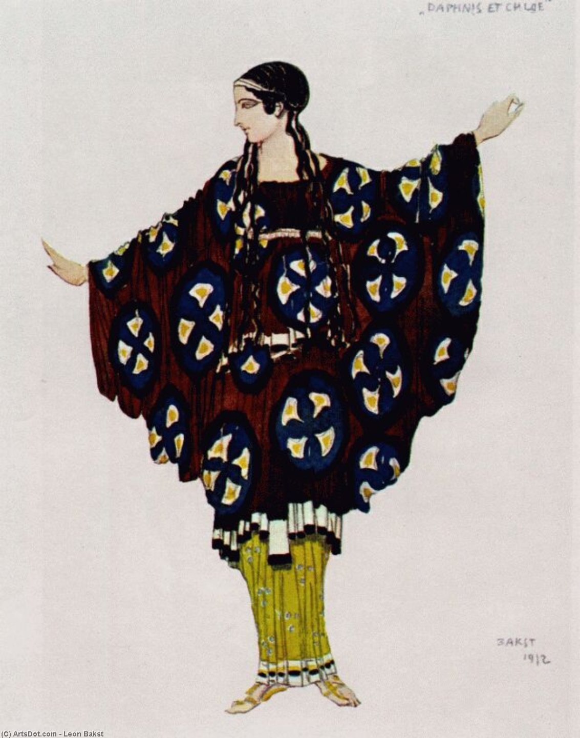 WikiOO.org - Encyclopedia of Fine Arts - Schilderen, Artwork Leon Bakst - daphnis et chloe costume