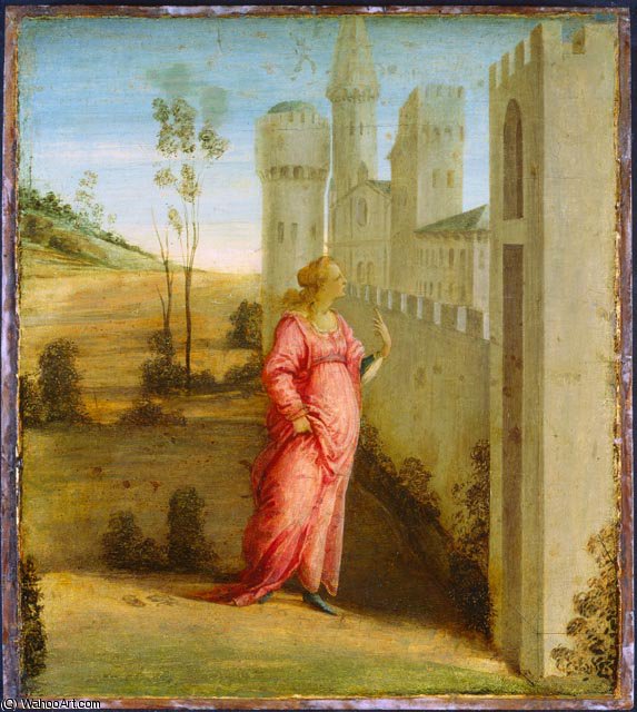 Wikioo.org - The Encyclopedia of Fine Arts - Painting, Artwork by Fra Filippo Lippi - Esther at the Palace Gate