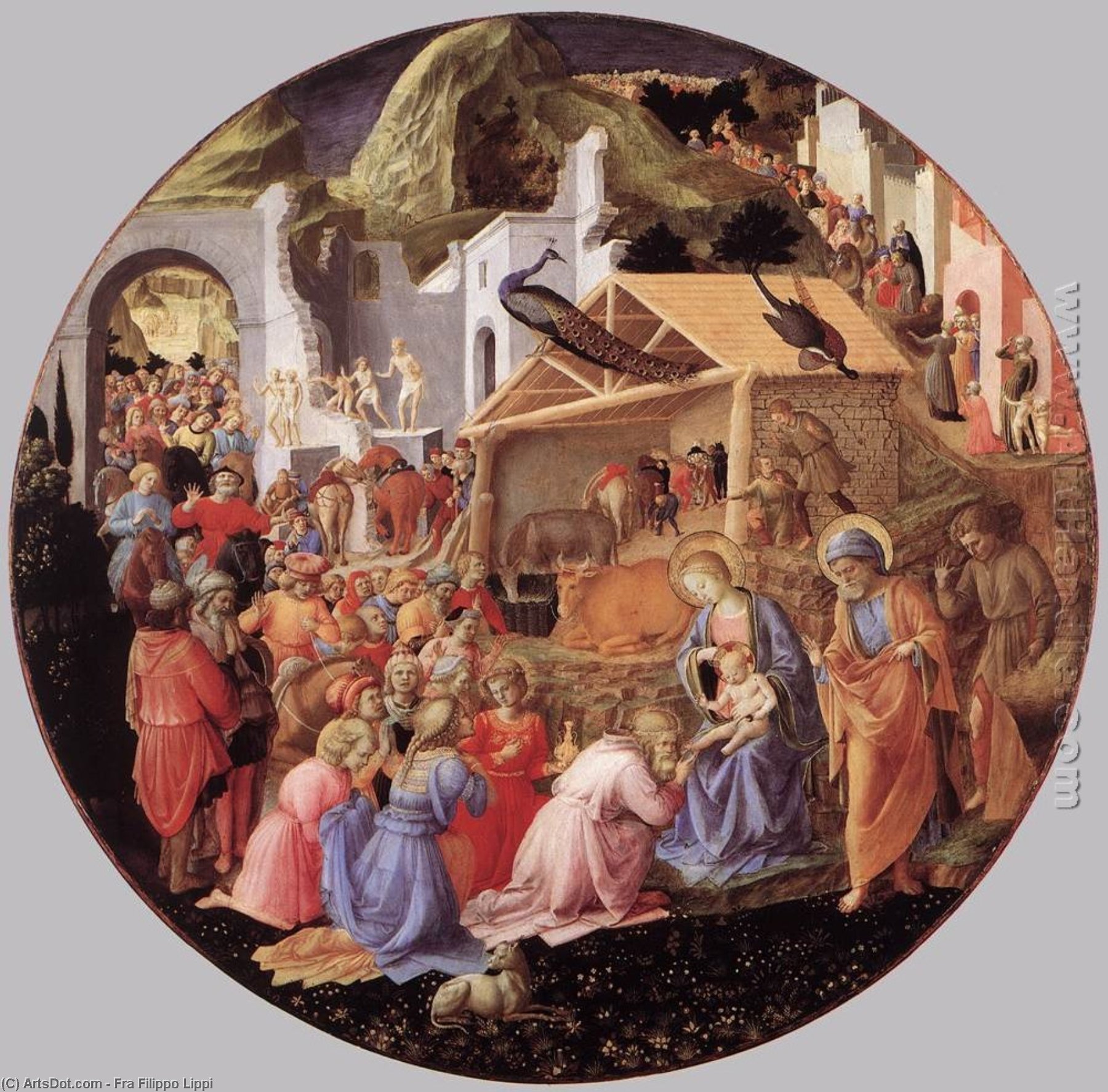 Wikioo.org - The Encyclopedia of Fine Arts - Painting, Artwork by Fra Filippo Lippi - adoration of the magi