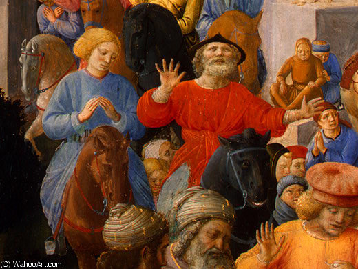 Wikioo.org - The Encyclopedia of Fine Arts - Painting, Artwork by Fra Filippo Lippi - The Adoration of the Magi (14)