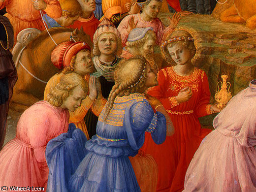 Wikoo.org - موسوعة الفنون الجميلة - اللوحة، العمل الفني Fra Filippo Lippi - The Adoration of the Magi (20)