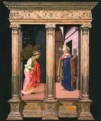 Wikioo.org - The Encyclopedia of Fine Arts - Painting, Artwork by Fra Filippo Lippi - the annunciation - -