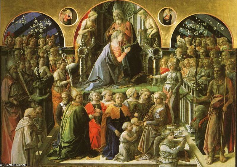 Wikioo.org – La Enciclopedia de las Bellas Artes - Pintura, Obras de arte de Fra Filippo Lippi - La coronación de la Virgen