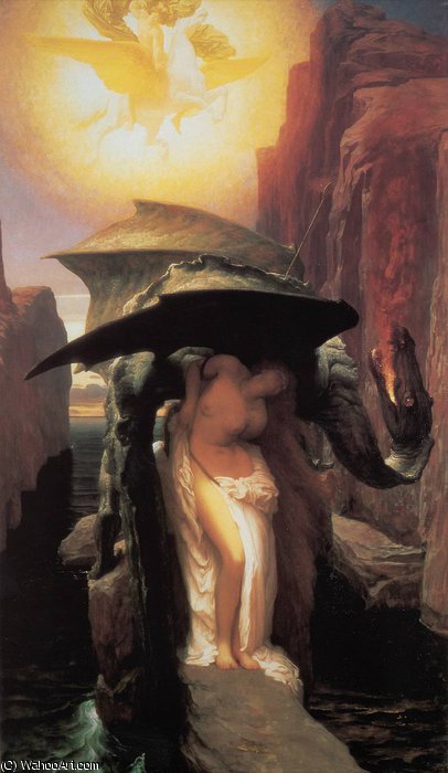 Wikioo.org - The Encyclopedia of Fine Arts - Painting, Artwork by Lord Frederic Leighton - Perseus and Adromeda