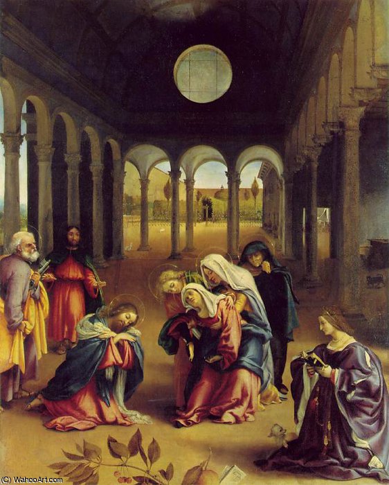 Wikioo.org - The Encyclopedia of Fine Arts - Painting, Artwork by Lorenzo Lotto - Christ taking leave of his mother - -