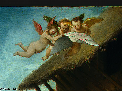 WikiOO.org - Енциклопедія образотворчого мистецтва - Живопис, Картини
 Lorenzo Lotto - the nativity (detalj 1) -