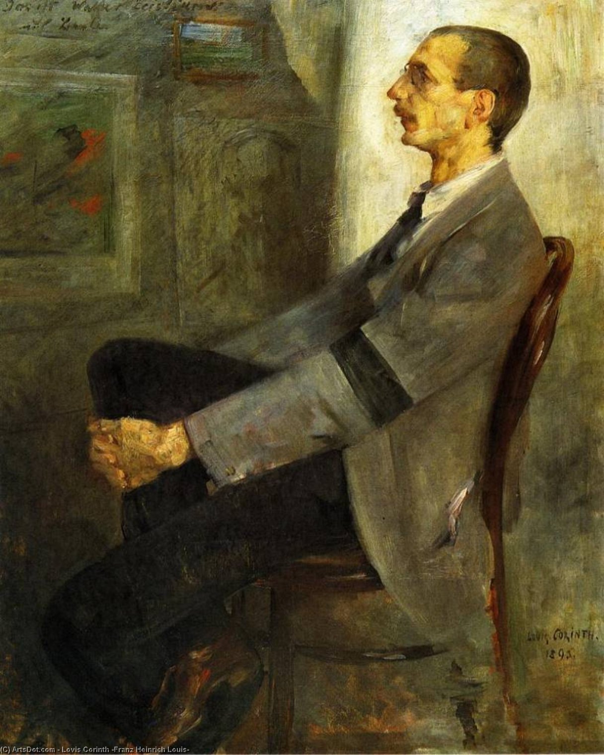 WikiOO.org – 美術百科全書 - 繪畫，作品 Lovis Corinth (Franz Heinrich Louis) - 的肖像 画家 沃尔特 Leistilow